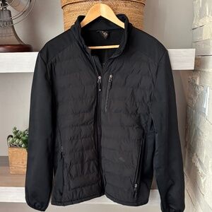 32 Degree Heat Quilted Black Jacket with Detailing Large